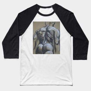 Man Nude Figure 4 Baseball T-Shirt